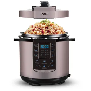 RAF New Design Electric Pressure Cookers 6L Multi-function Stainless Steel Pressure Pot Fast Cooking LED Display