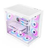 2026 Most Popular Full Tower M-ATX Gaming PC Chassis Tempered Glass Side Panel Steel Aluminum Alloy Construction for Computers