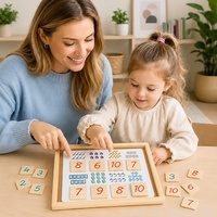 Kit de Matemáticas Todo en Uno para Preescolares, Bloques de Conteo de Números del 0 al 10, Manipulativos Matemáticos Temáticos con Tarjetas de Actividades
