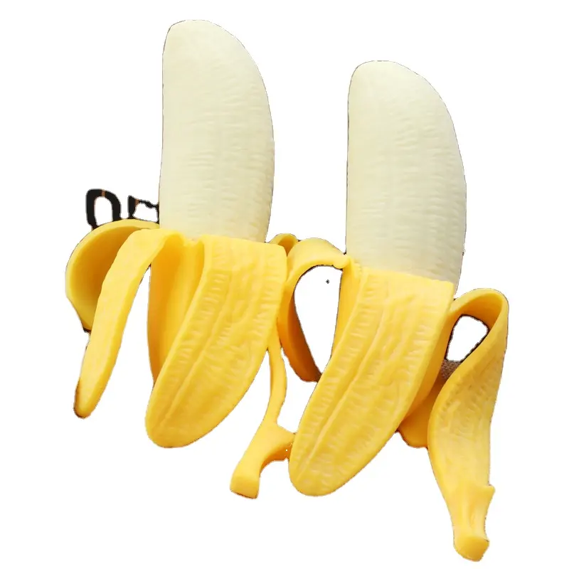 Необычная Новинка, очищенный банан, сжимаемая фруктовая игрушка, оптовая продажа, пластиковые мягкие бананы, детская игрушка-сжималка