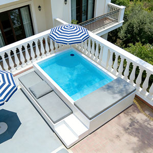 Piscina Compacta Rectangular de Fibra de Vidrio con Resistencia a los Rayos UV y a la Corrosión para Jardín Moderno y Spa al Aire Libre en Balcón - Product Image 5