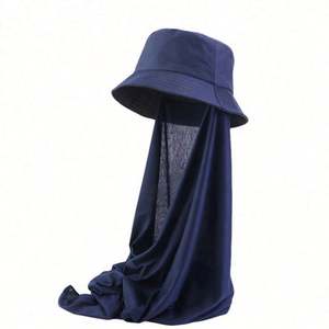 Chapeau Bob Gathertop en Coton Uni avec Logo Personnalisé pour Femme, Protection Solaire Extérieure, Vente en Gros - Product Image 1