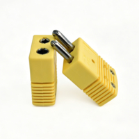Konektor Termokopel Standar Tipe K Standar Amerika, Steker Jantan dan Betina Tanpa Layar, Kabel 2.5, Dua Pin, Sekrup Crimp, IP20