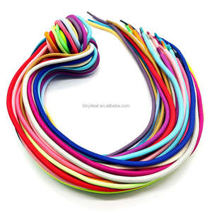 210 couleurs en stock 32 Standard 4/5mm couleur unie tresse noyau rond embouts en plastique lacet de chaussure pour chaussures <span class=keywords><strong>Yeezy</strong></span> - Product Image 1