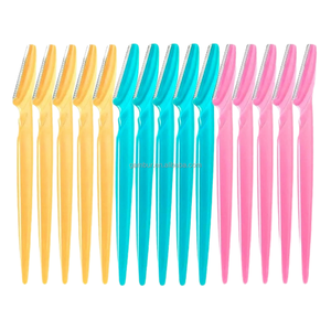 Maquinillas de Afeitar Profesionales al por Mayor, Recortadoras con Logotipo Personalizado, Coloridas, para Depilación Facial y de Cejas, con Cubierta Protectora - Product Image 1