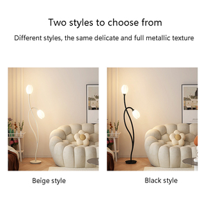 Vente en gros de <span class=keywords><strong>lampadaire</strong></span> de style crème lampe de table de chevet créative tulipe salon chambre lampe de plancher d'ambiance verticale - Product Image 3