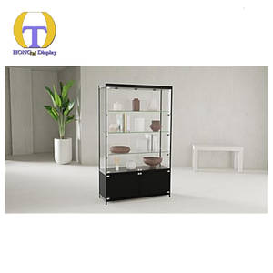 Armoire de rangement en verre autoportante <span class=keywords><strong>au</strong></span> fond avec <span class=keywords><strong>comptoir</strong></span> d'affichage en verre Spot & Down Light pour affichage Antique - Product Image 6