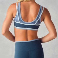 Soutien-gorge sans manches pour femme, coupe ajustée, col carré, avec garniture à carreaux contrastants, logo personnalisé OEM, haute élasticité et coussinets amovibles
