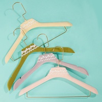 Cintre en velours et tissu de luxe Cintre en plastique pour tissu de vêtement