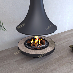 Cheminée suspendue à <span class=keywords><strong>bois</strong></span> <span class=keywords><strong>de</strong></span> style européen personnalisée, montée sur le <span class=keywords><strong>toit</strong></span>, poêles à <span class=keywords><strong>bois</strong></span>, cheminée suspendue pour salon - Product Image 4