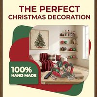 Panier de rangement de Noël moderne pour bureau, fait main en corde de papier naturelle tressée avec poignées, écologique pour les fêtes et le salon