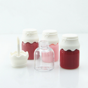 <span class=keywords><strong>Mini</strong></span> botella de leche botella de claro lindo brillo de labios contenedor 8ml hermosa rosa muestra gratis niños tubo de brillo de labios - Product Image 1