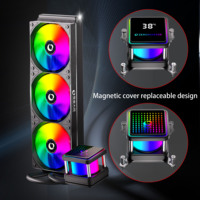 Fantaisie WuKong NewStyle 360mm ARGB affichage numérique conception magnétique 4PIN PC Gaming Air liquide refroidisseur radiateur pour boîtier d'ordinateur