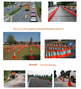 Cône de signalisation routière flexible en PVC pour la construction, la conduite, les allées, les parkings et la sécurité routière - Product Image 3