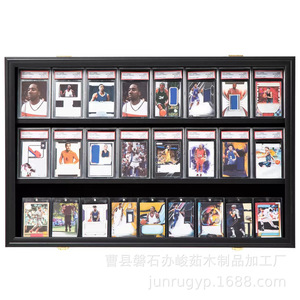Wooden Sports Card Storage Rack 3 Floors <b>Wall</b> Mounted <b>Display</b> <b>Case</b> For Collectible Cards And Photos - Product Image 5