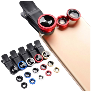 Mini objectif zoom 3 en 1 pour téléphone portable, objectif super fisheye, grand angle, <span class=keywords><strong>macro</strong></span> pour smartphone - Product Image 1