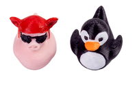 Schattig hybride eend figuurtje varken konijn bullterrier konijntje pinguïn walvis dierenkop 3D geprint bureaudecoratie kindercadeau groothandel bulk