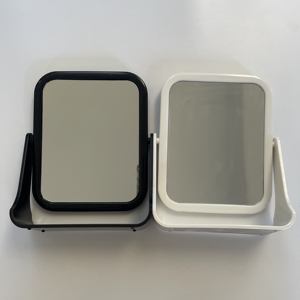 Miroir de maquillage de bureau en plastique carré rotatif classique portable miroir de courtoisie rotatif - Product Image 2