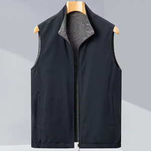Wholesale customized double-sided casual men's coat camisole vest, dad vest, stand up collar vest, waterproof - Product Image 4