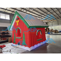 Décoration de Noël Gonflable Santa Grotte Gonflable Gingerbread House Gonflable Santa House