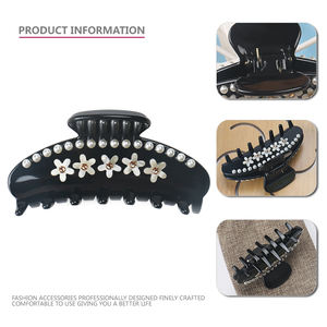 Pinza de pelo de flor pequeña de acetato de alta calidad, conjunto de accesorios para el cabello para mujer de gama alta, conjunto de pinzas para el pelo - Product Image 3