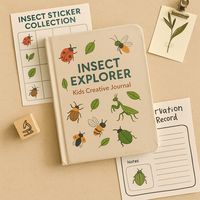 LABON Insect Explorer A5 Kinder Kreativ journal Nature Theme Notizbuch für Bug Observation Zeichnen und Schreiben von Abenteuern