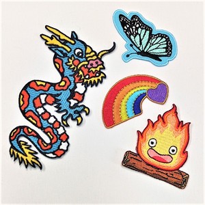 Patchs de broderie personnalisés pour vêtements, Offre Spéciale à coudre sur le fer sur Merrow, bordure découpée à chaud No quantité minimale de commande, personnage de dessin animé Dragon <span class=keywords><strong>papillon</strong></span> - Product Image 1