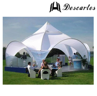 Tentes dôme vertes en tissu Oxford 600D / tentes d'arche publicitaires / tentes araignée pentagonales à vendre