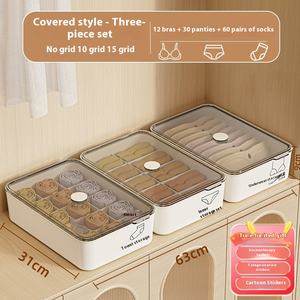 Thuis Slaapzaal Opslag Artefact Lichaam-Fit Plastic Kleding Organisator Drie-In-Een Ondergoed Sokken Opbergdoos Kleding Organisatie - Product Image 6