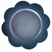 Assiettes de présentation de luxe en plastique de 13 pouces de haute qualité, motif personnalisé, durables et réutilisables pour mariages, anniversaires, dîners, hôtels et usage domestique