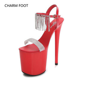 Zapatos de Plataforma Transparentes con Tacón Fino y Sexy para Mujer, Sandalias de Tacón Alto de 20 cm para Bodas de Verano - Product Image 3