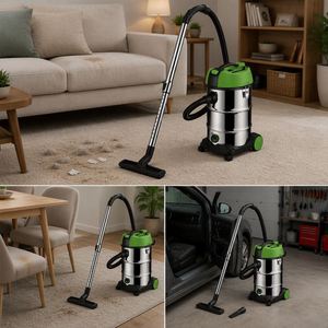 เครื่องดูดฝุ่นแบบถังไซโคลน K-D/W 1200W 30L สำหรับดูดฝุ่นแห้งและเปียก พร้อมถุงเก็บฝุ่น ใช้ในบ้าน/รถยนต์/โรงแรม ได้รับการรับรองมาตรฐาน CE ROHS GS - Product Image 2