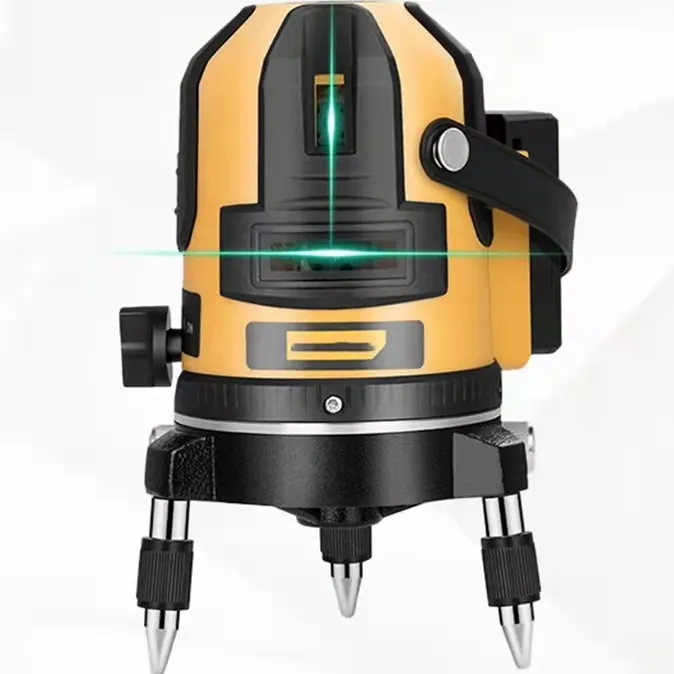 Super bright 5 lines 3D laser level machine Green Beam 360 tool 5 lines 4D rotary laser levels