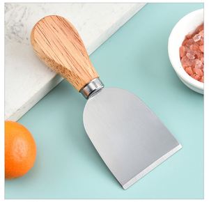 Stainless Steel <b>Cheese</b> <b>Knife</b> <b>Set</b> with Manual Feature Rubber Wood Acacia Wood Bamboo Handle for Butter and Fruit Fork Use - Product Image 4