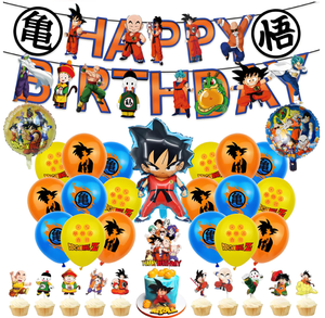 ชุดตกแต่งงานวันเกิดดราก้อนบอล Z พร้อมป้ายแขวน ลูกโป่ง และปิ้งเค้ก สำหรับงานวันเกิดธีมอนิเมะสำห<span class=keywords><strong>รับ</strong></span>เด็ก - Product Image 1