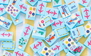 Fichas de Mahjong Americanas Grabadas de Primera Calidad, Estilo Costero Mediterráneo, Acrílico Sólido de Una Sola Capa, Pintadas a Mano, Estilo <span class=keywords><strong>Riviera</strong></span>, en Stock - Product Image 2