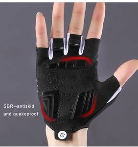 ROCKBROS antivento mezza bicicletta da dito TouchScreen abbigliamento da guida <span class=keywords><strong>MTB</strong></span> guanti da bici da ciclismo caldo caldo primavera estate guanti da bici - Product Image 6