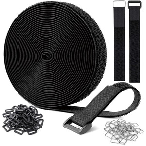 Correas de Nylon Negras de 50 mm de Ancho, Reutilizables, de Doble Cara, con Adhesivo Fuerte, <span class=keywords><strong>para</strong></span> Cables Largos, Plástico, Metal, Baño, Cocina, Bolsas - Product Image 4