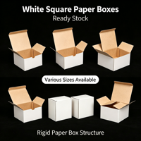 Boîte en carton ondulé blanc 3 plis, en stock, petite boîte blanche polyvalente pour l'emballage de verres et de quincaillerie