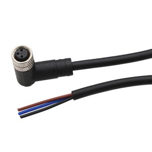 สายเคเบิลข้อมูลและไฟฟ้า HangTon M8 3 ขา แบบตัวเมีย มุมฉาก สำหรับเซ็นเซอร์ แอคชูเอเตอร์ ระบบควบคุมอัตโนมัติ I/O - Product Image 3