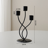 Chandelier en fer moderne, design varié, porte-bougie en métal durable et écologique, idéal pour les fêtes et les réunions de famille