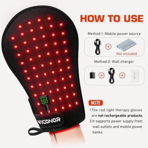 维科纳可调光强红光疗法手部疼痛释放手套4级一对装-运动器材 - Product Image 5