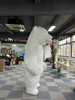 Costume de mascotte d'ours gonflable personnalisable, ours blanc, design de personnage de film pour adulte, fête de Noël, cosplay