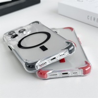 Coque de téléphone transparente en TPU souple pour iPhone 15 16 17 18 Pro Max, coque de téléphone magnétique antichoc pour iPhone 12 13 14 15 16 Pro