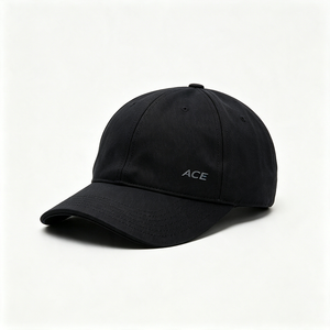 หมวกเบสบอลแบบ 6 แผง ผ้าแคนวาสปักโลโก้ ACE สายปรับได้ เหมาะสำหรับกีฬากลางแจ้งและใช้ในชีวิตประจำวัน - Product Image 2