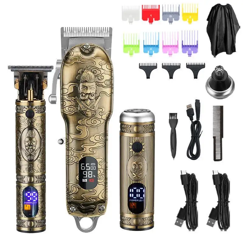 Coupe de cheveux professionnelle à prix d'usine, Kit de tondeuse à cheveux électrique Rechargeable pour homme/