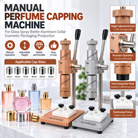Machine à sertir manuelle durable pour le capsulage de parfums, idéale pour les flacons pulvérisateurs en verre avec collier en aluminium, pour la production d'emballages cosmétiques et de parfums.