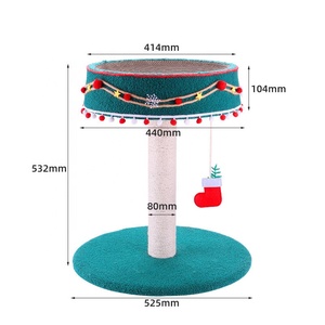 Poste de escalada para gatos pequeños de interior, poste de rascado de Navidad, torre de árbol de gato creativa, rascador de gato con juguetes colgantes - Product Image 2