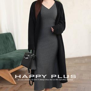 Vestido Maxi de Punto con Cuello en V y Cola de Pez, Estilo Bodycon, Talla Grande 9046, Corte Entallado Francés - Product Image 4