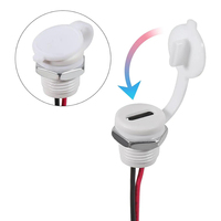 Typ-C-Gehäuse 2-Pin Typ-C-Buchse Wasserdichter Anschluss Weiblicher Ladeanschluss 3A USB-C-Ladestecker